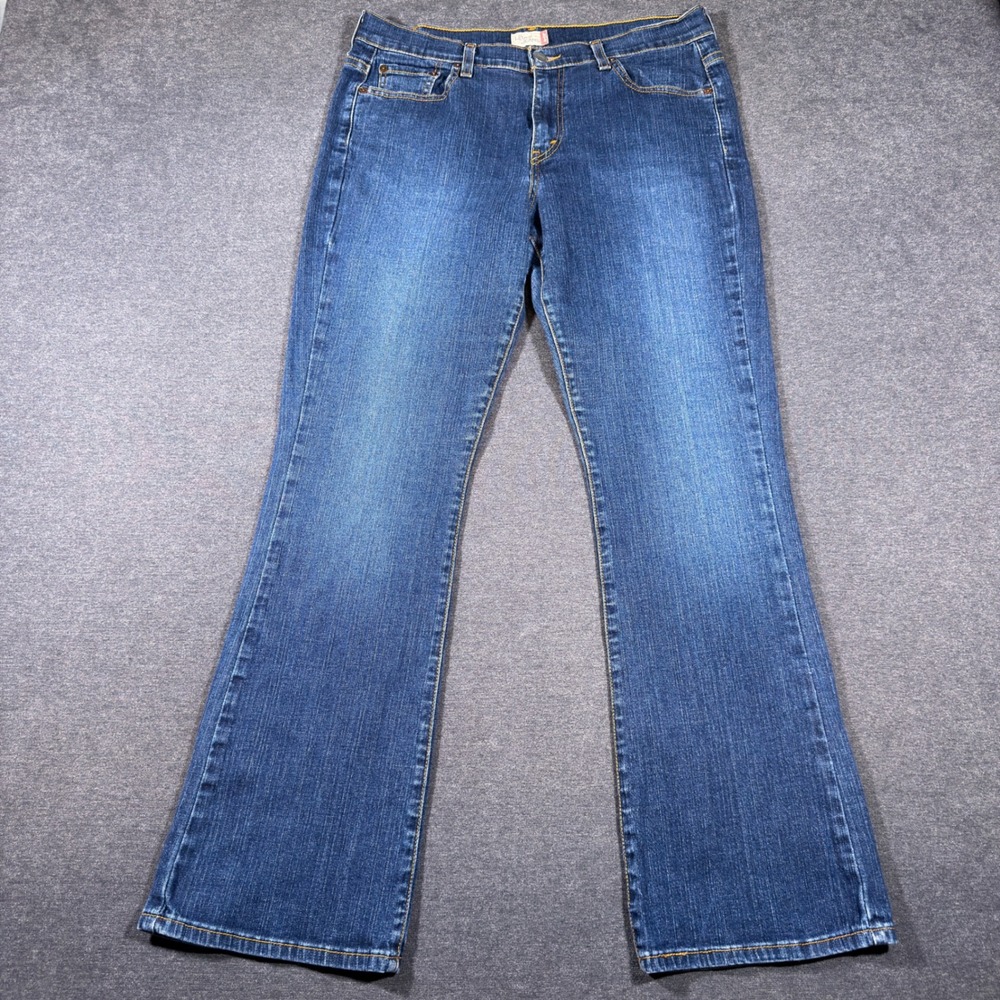Levi's 515 Bootcut Jeans Womens 12 Blue Medium Wash Stretch Denim Pants Boho
